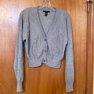 Forever 21 grey cropped cardigan